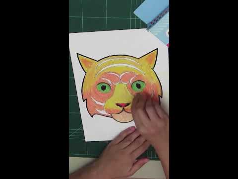 Video önizleme karesi: Kaplan Maskesi, Pastel boya ile kolay boyama teknikleri